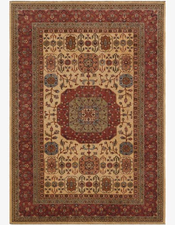 6' 11 x 9' 9 Hand Knotted Mamluk Ziegler Rug