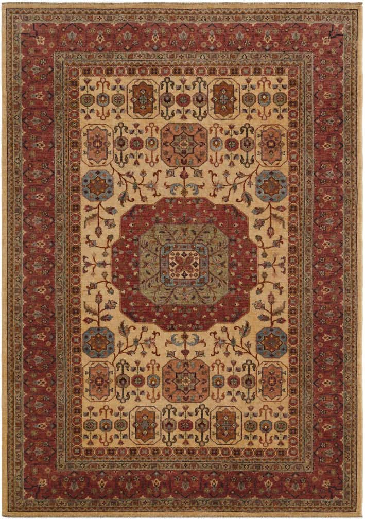 6' 11 x 9' 9 Hand Knotted Mamluk Ziegler Rug