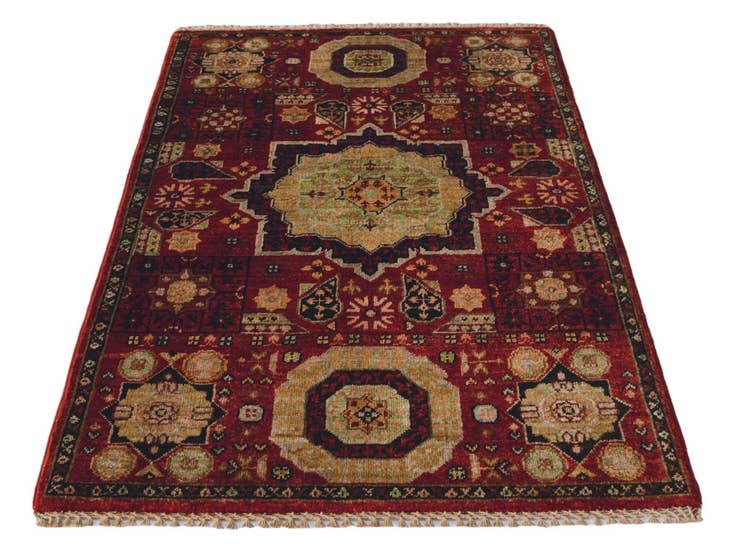 Detail image of 2' 8 x 3' 11 Hand Knotted Mamluk Ziegler Rug