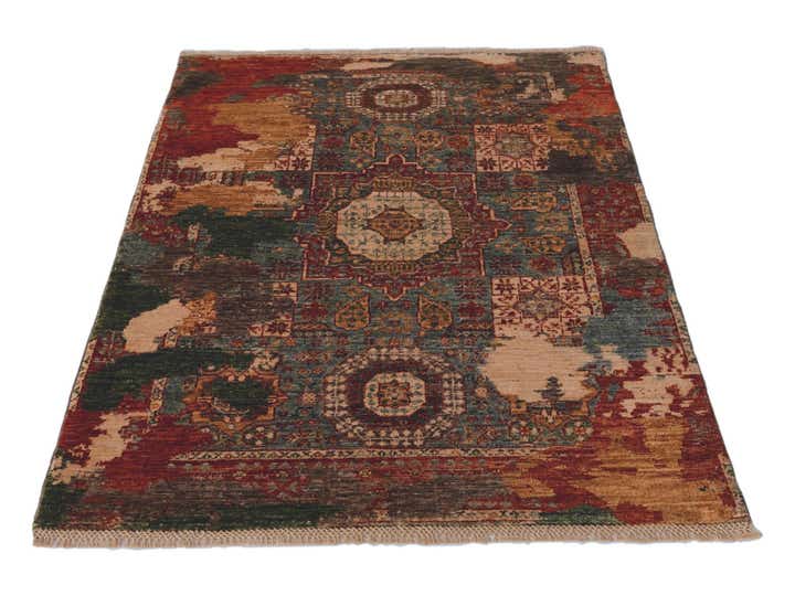 3' 5 x 5' 1 Hand Knotted Mamluk Ziegler Rug