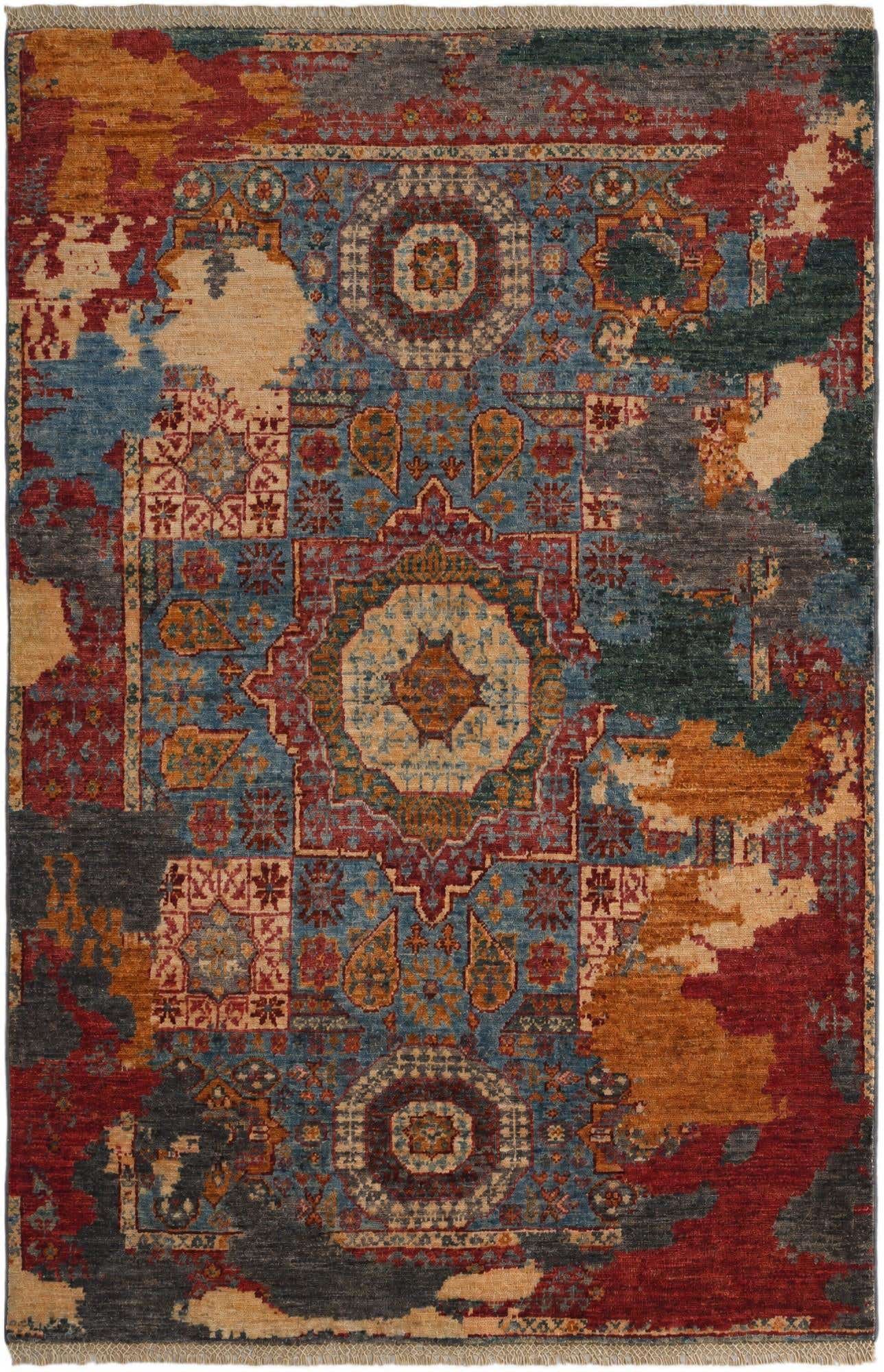 3' 5 x 5' 1 Hand Knotted Mamluk Ziegler Rug