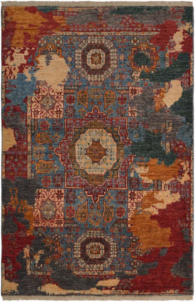 3' 5 x 5' 1 Hand Knotted Mamluk Ziegler Rug