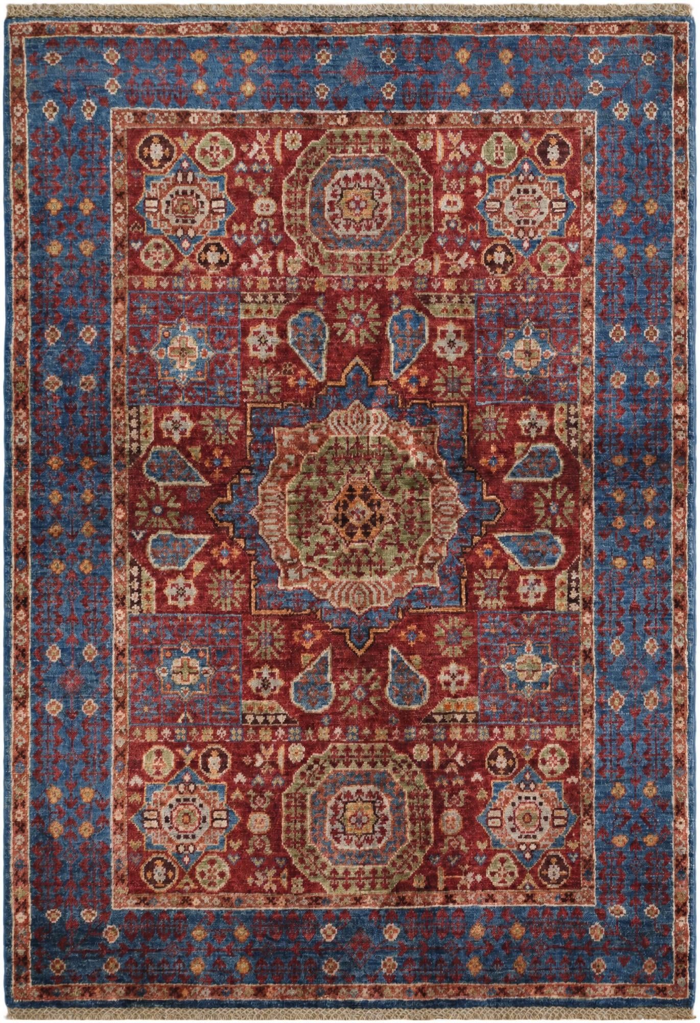 3' 5 x 4' 11 Hand Knotted Mamluk Ziegler Rug
