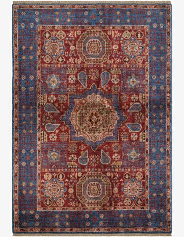 3' 5 x 4' 11 Hand Knotted Mamluk Ziegler Rug