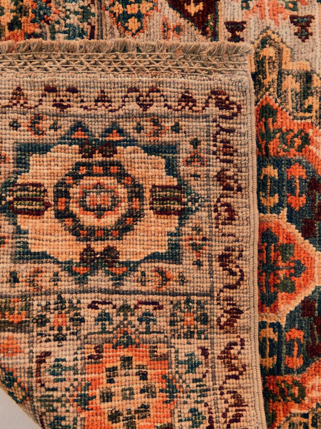 60cm x 90cm Hand Knotted Mamluk Ziegler Rug