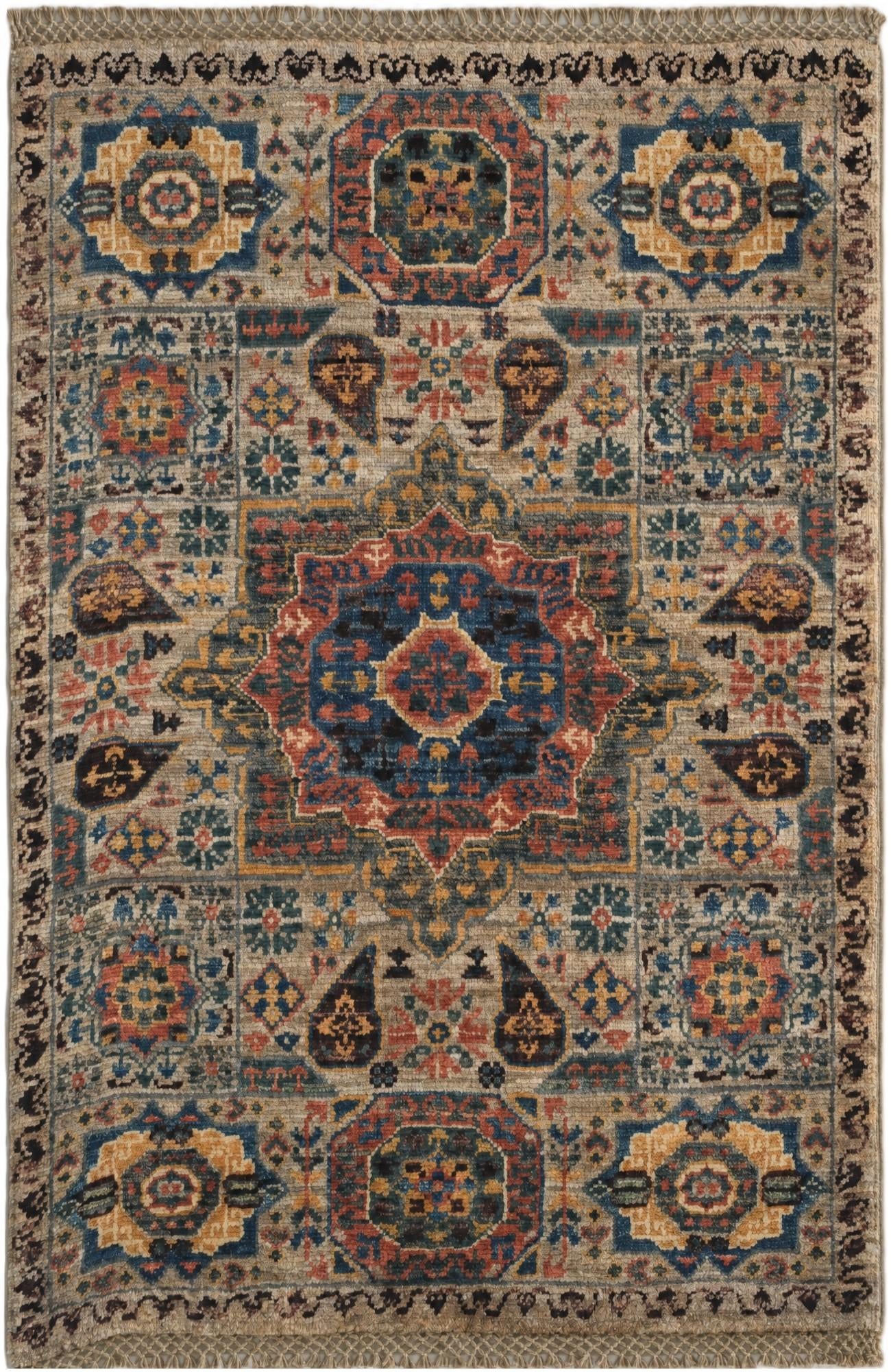2' x 3' Hand Knotted Mamluk Ziegler Rug