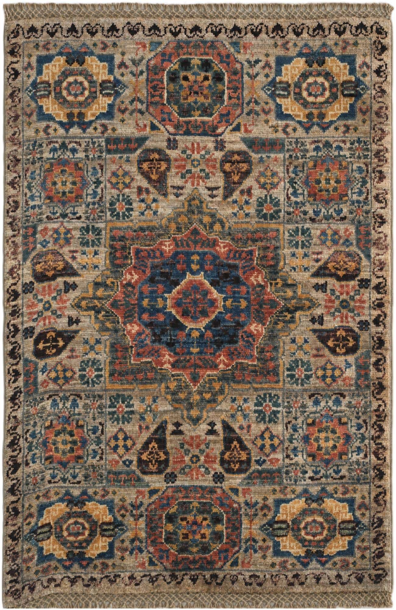 2' x 3' Hand Knotted Mamluk Ziegler Rug