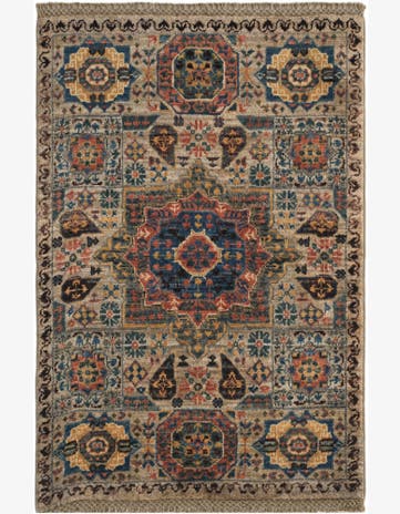 2' x 3' Hand Knotted Mamluk Ziegler Rug