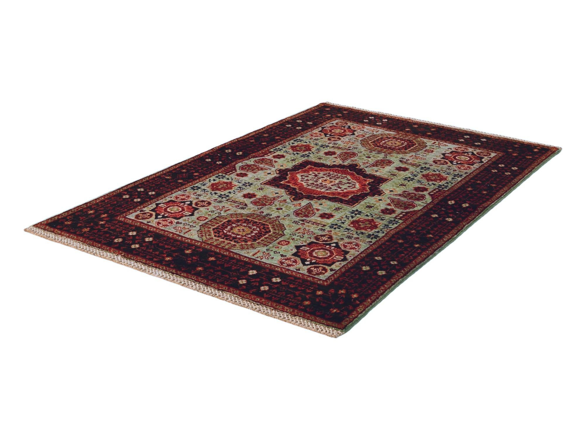 100cm x 155cm Hand Knotted Mamluk Ziegler Rug
