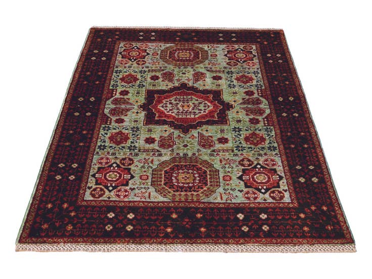 Detail image of 3' 4 x 5' Hand Knotted Mamluk Ziegler Rug