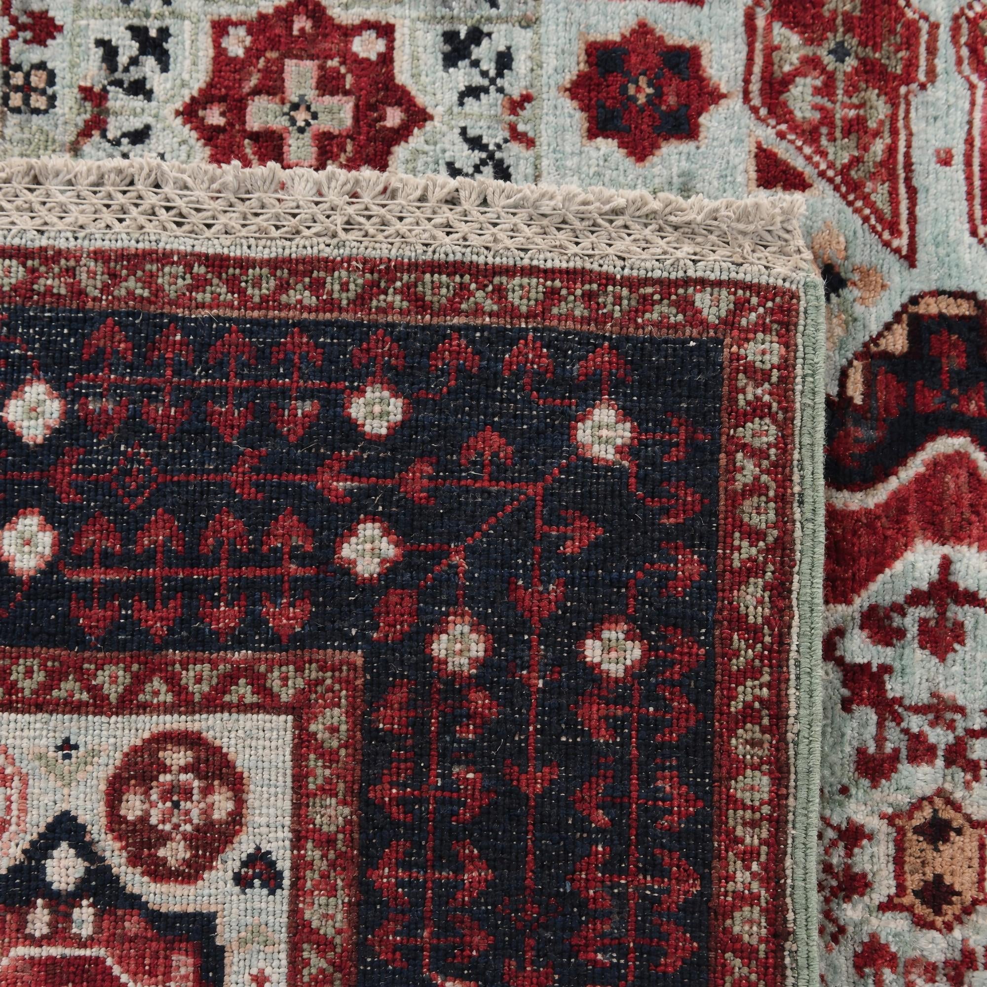 100cm x 155cm Hand Knotted Mamluk Ziegler Rug