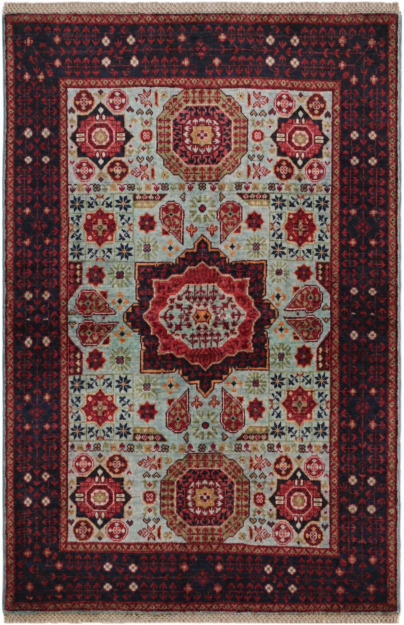 3' 4 x 5' Hand Knotted Mamluk Ziegler Rug