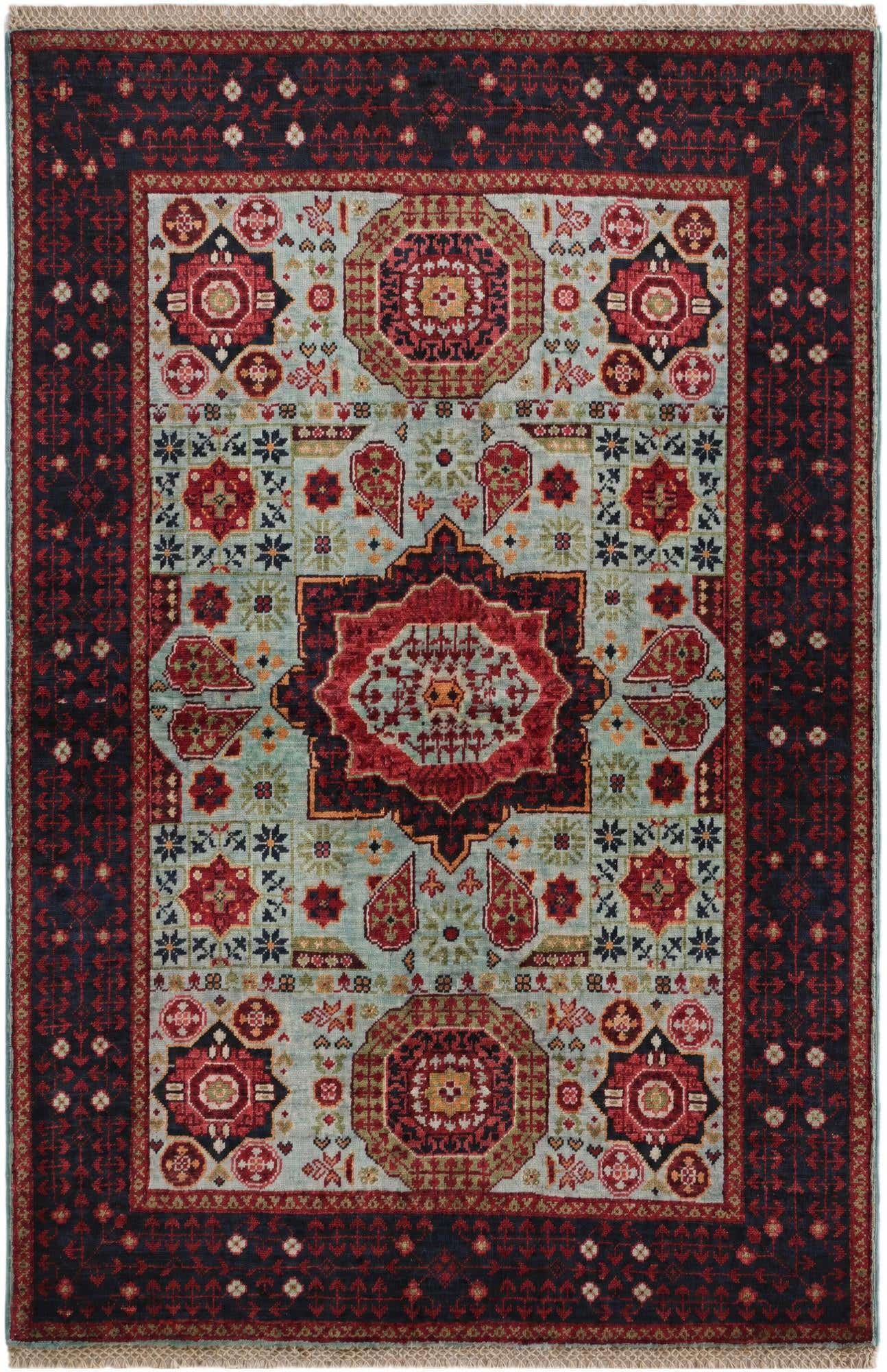 3' 4 x 5' Hand Knotted Mamluk Ziegler Rug