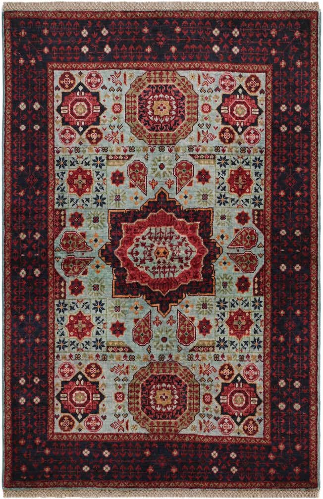3' 4 x 5' Hand Knotted Mamluk Ziegler Rug