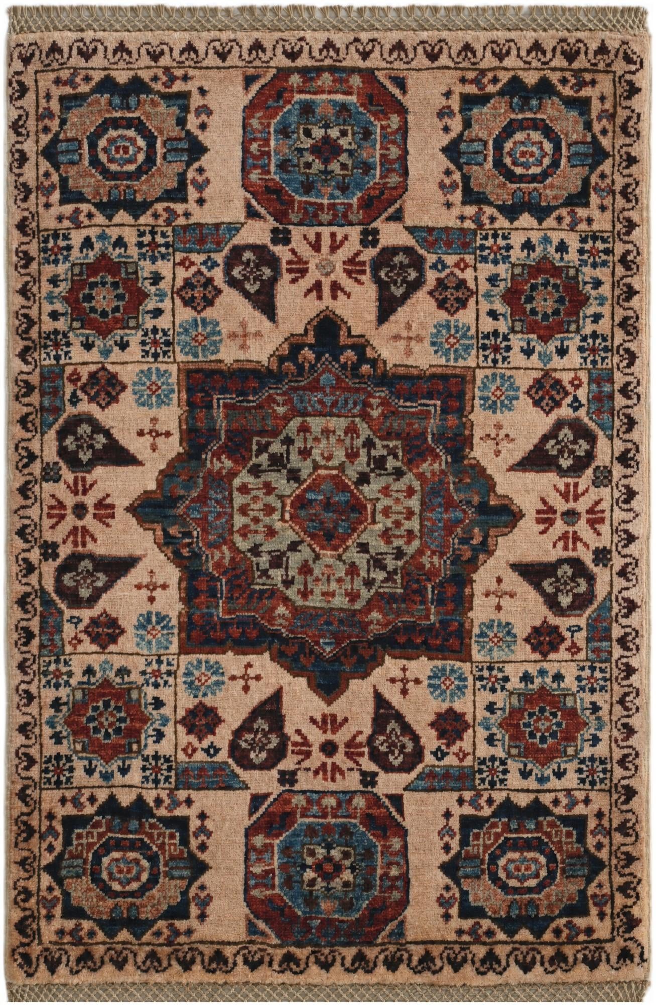 2' x 2' 11 Hand Knotted Mamluk Ziegler Rug