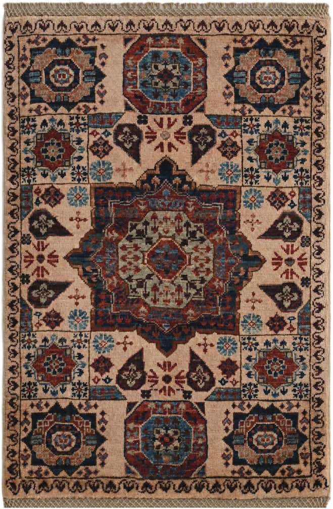 2' x 2' 11 Hand Knotted Mamluk Ziegler Rug