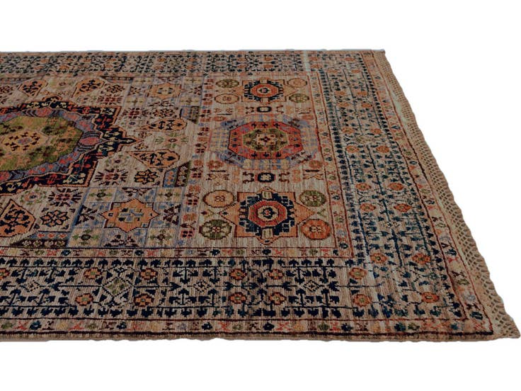 Detail image of 3' 6 x 4' 10 Hand Knotted Mamluk Ziegler Rug