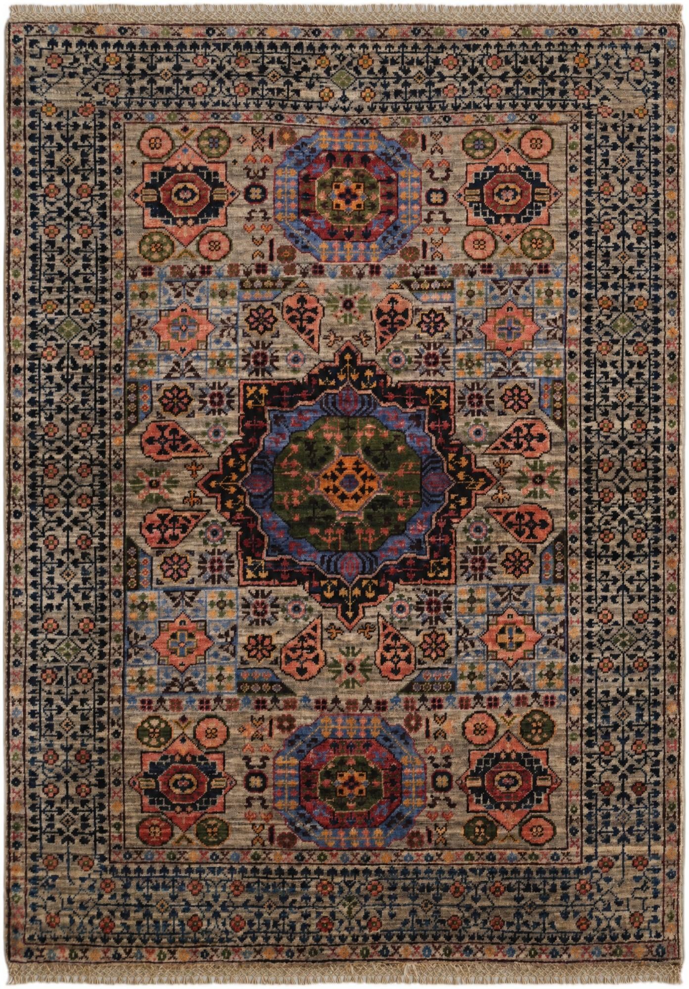 3' 6 x 4' 10 Hand Knotted Mamluk Ziegler Rug