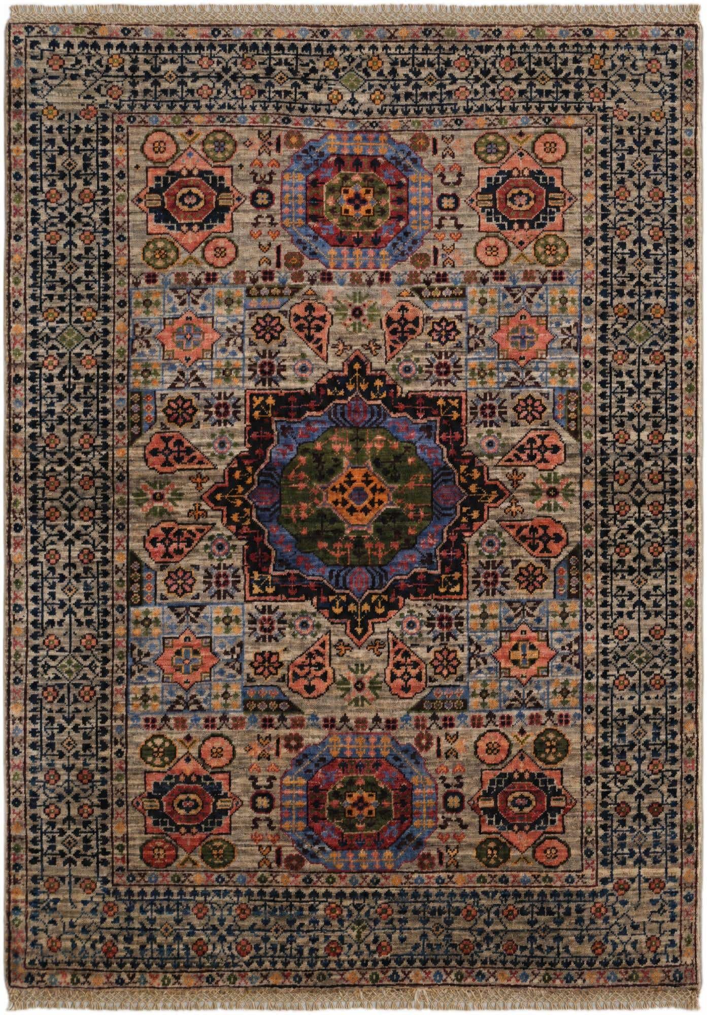 3' 6 x 4' 10 Hand Knotted Mamluk Ziegler Rug