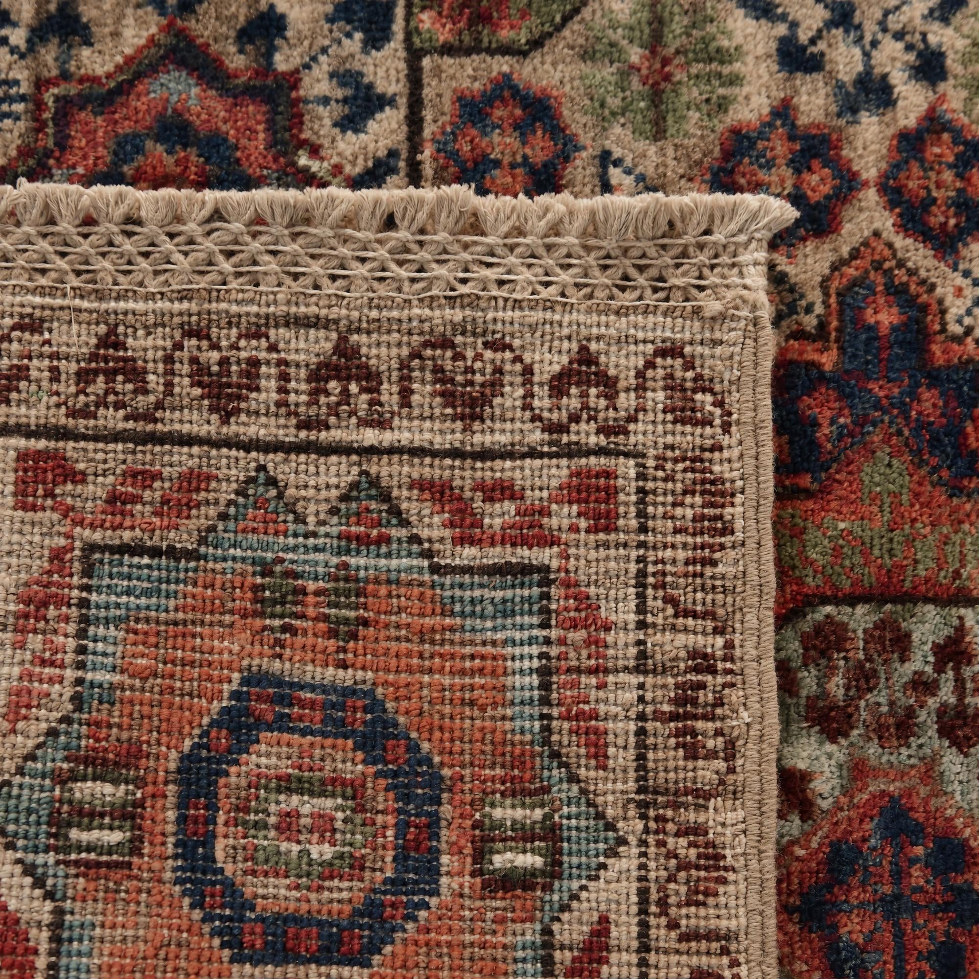 60cm x 95cm Hand Knotted Mamluk Ziegler Rug