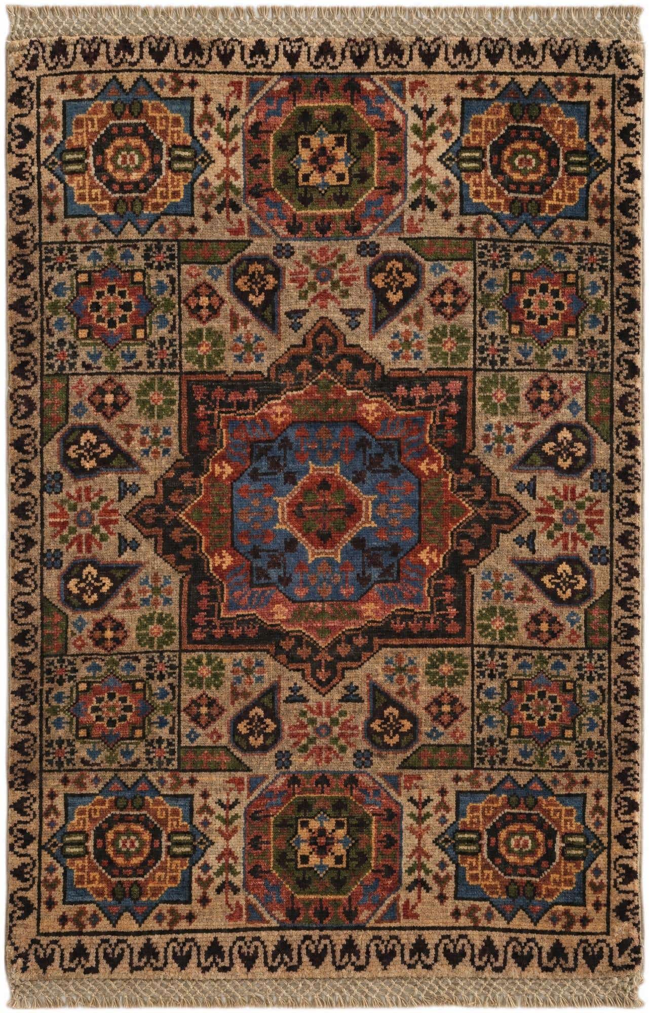 2' x 2' 11 Hand Knotted Mamluk Ziegler Rug