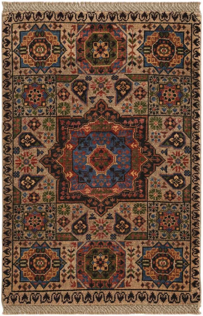 2' x 2' 11 Hand Knotted Mamluk Ziegler Rug