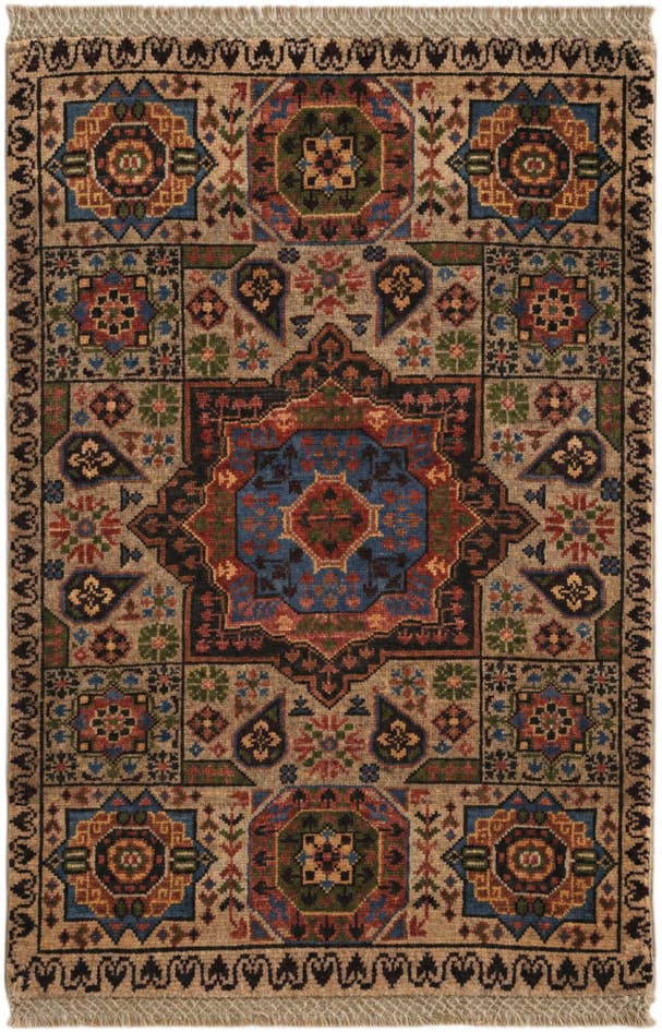 Detail image of 60cm x 90cm Hand Knotted Mamluk Ziegler Rug