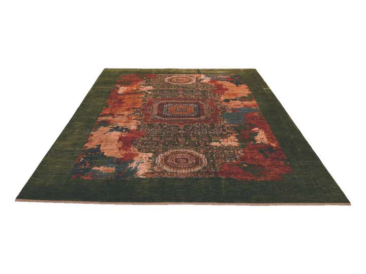 8' 2 x 11' 5 Hand Knotted Mamluk Ziegler Rug
