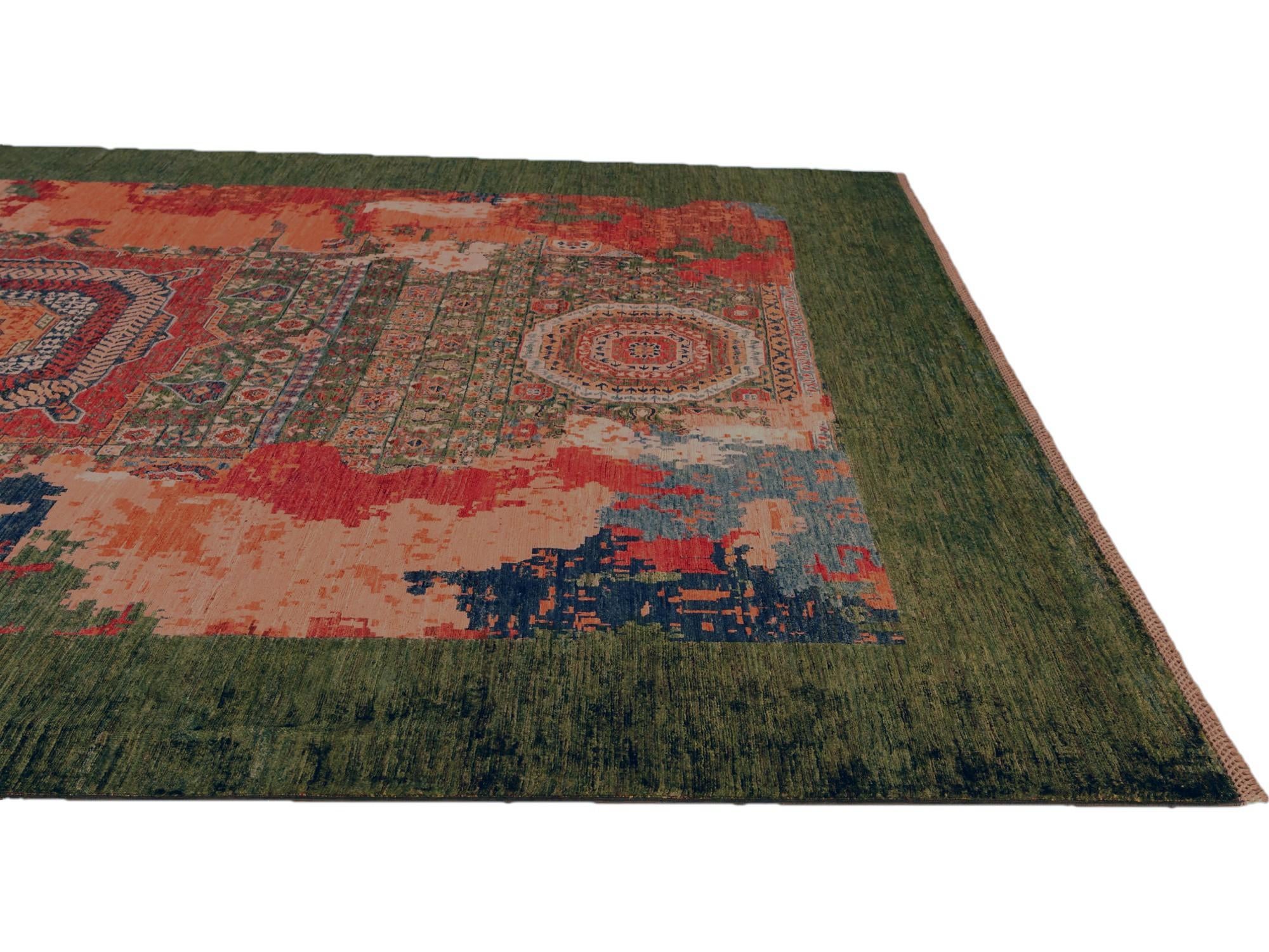 8' 2 x 11' 5 Hand Knotted Mamluk Ziegler Rug