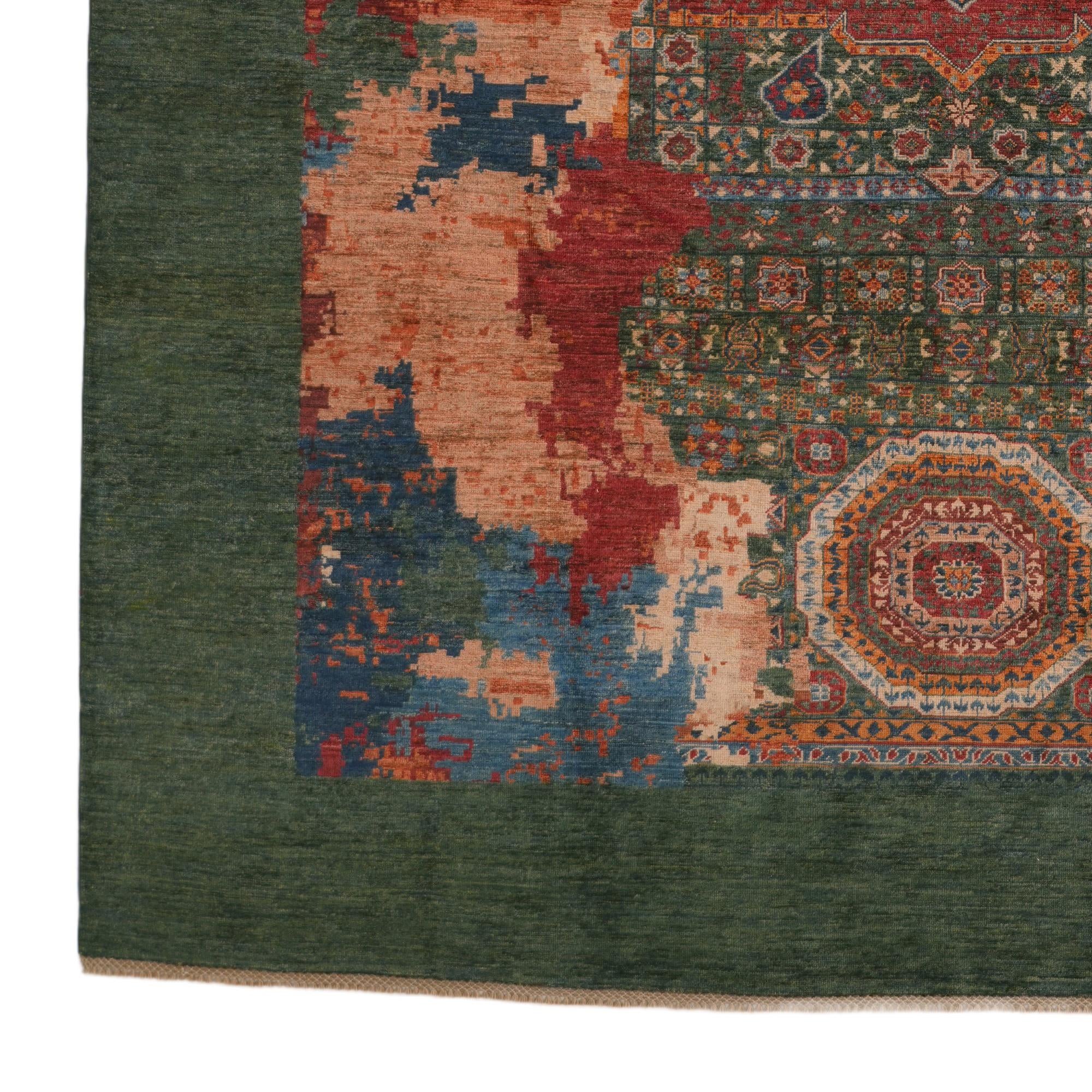 8' 2 x 11' 5 Hand Knotted Mamluk Ziegler Rug