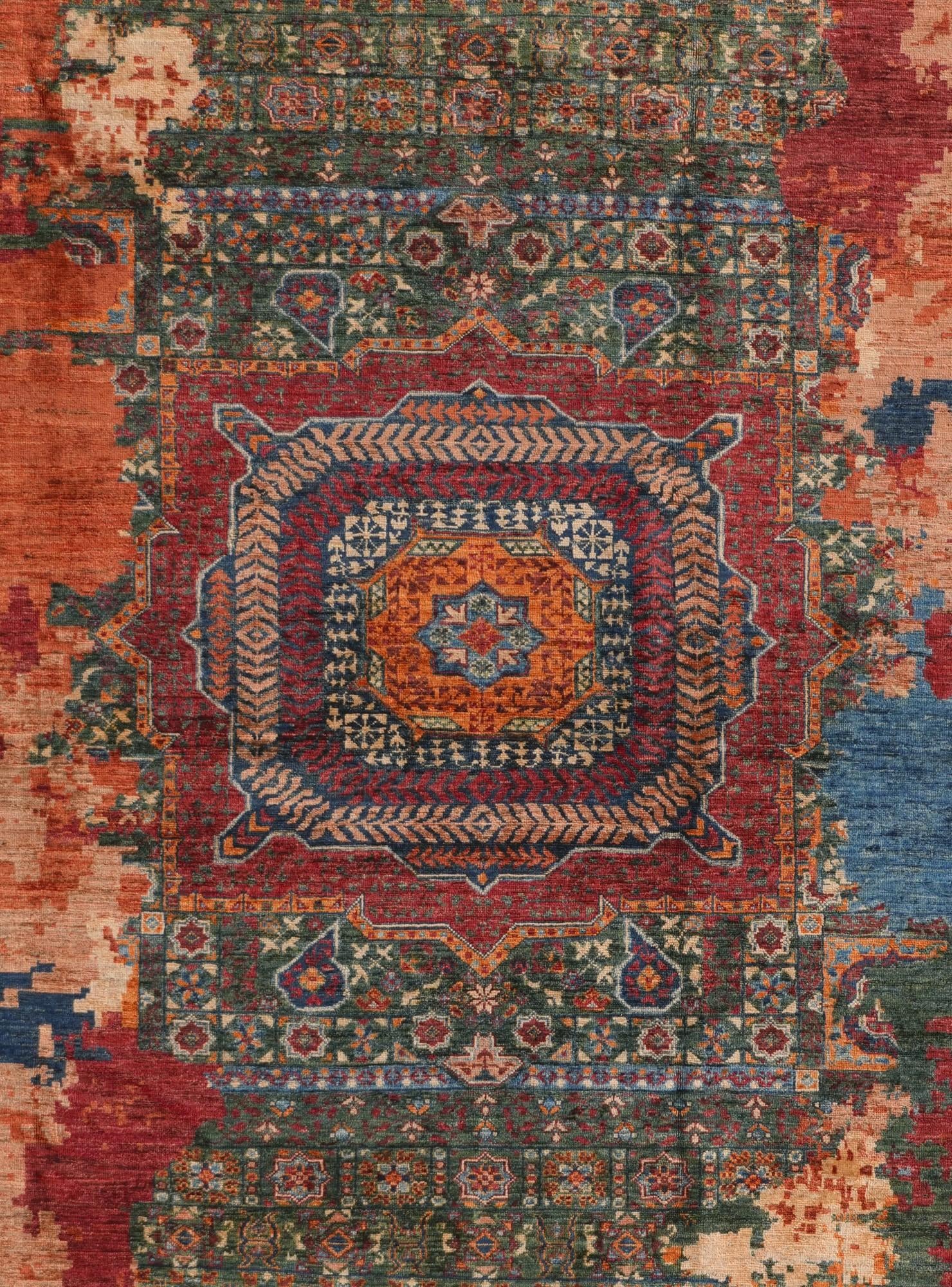 8' 2 x 11' 5 Hand Knotted Mamluk Ziegler Rug