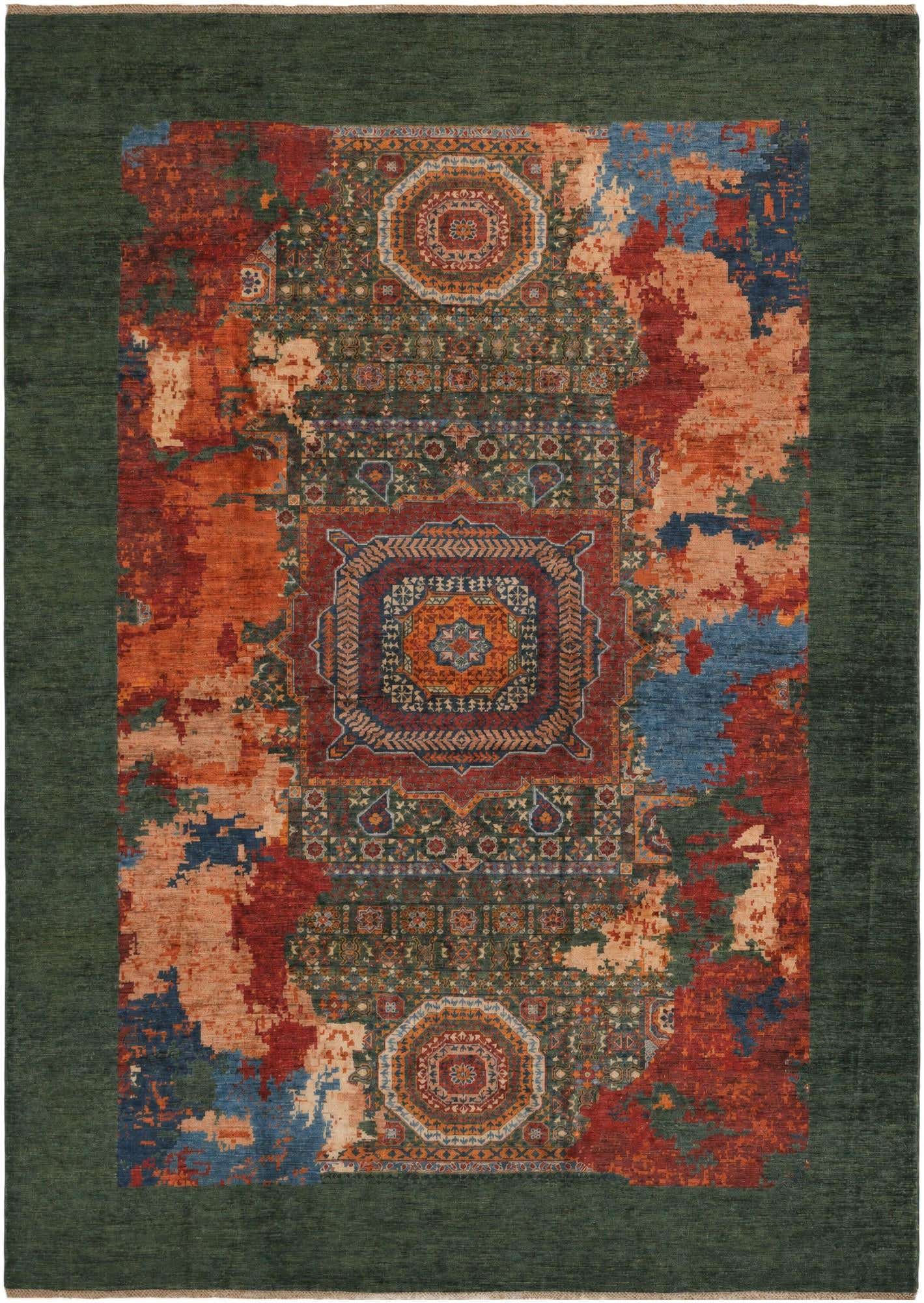 8' 2 x 11' 5 Hand Knotted Mamluk Ziegler Rug