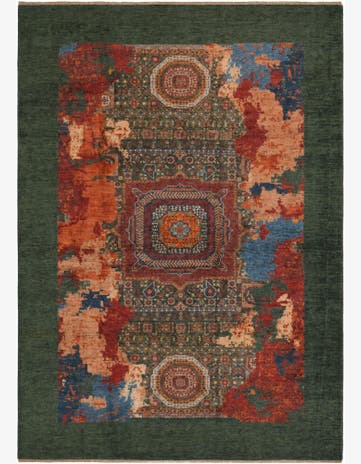 8' 2 x 11' 5 Hand Knotted Mamluk Ziegler Rug