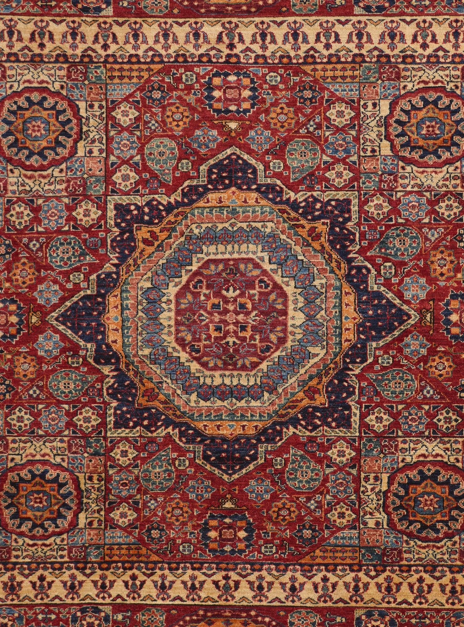7' 7 x 9' 8 Hand Knotted Mamluk Ziegler Rug