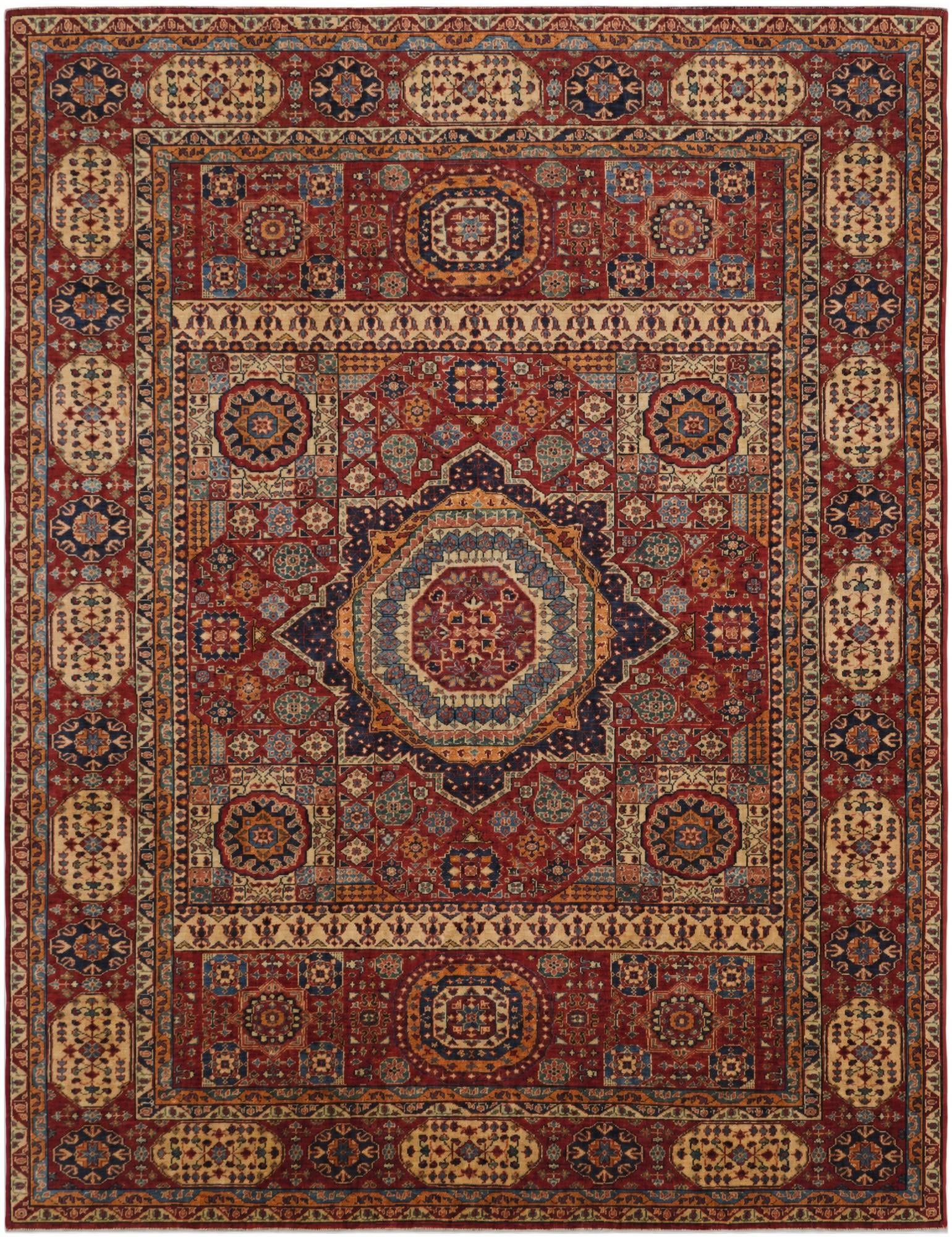 7' 7 x 9' 8 Hand Knotted Mamluk Ziegler Rug