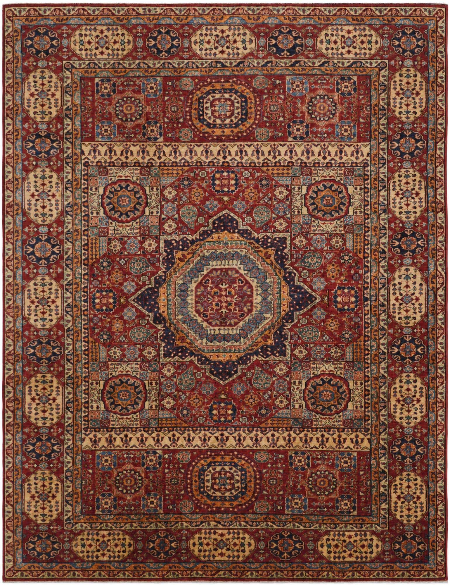7' 7 x 9' 8 Hand Knotted Mamluk Ziegler Rug