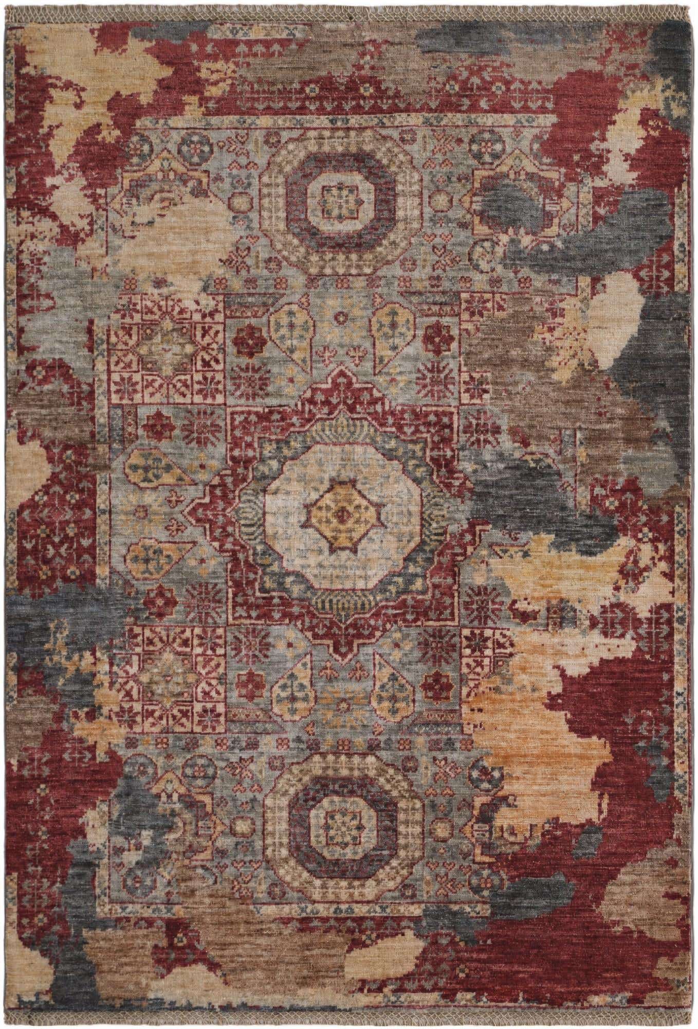 3' 5 x 4' 9 Hand Knotted Mamluk Ziegler Rug