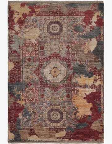 3' 5 x 4' 9 Hand Knotted Mamluk Ziegler Rug