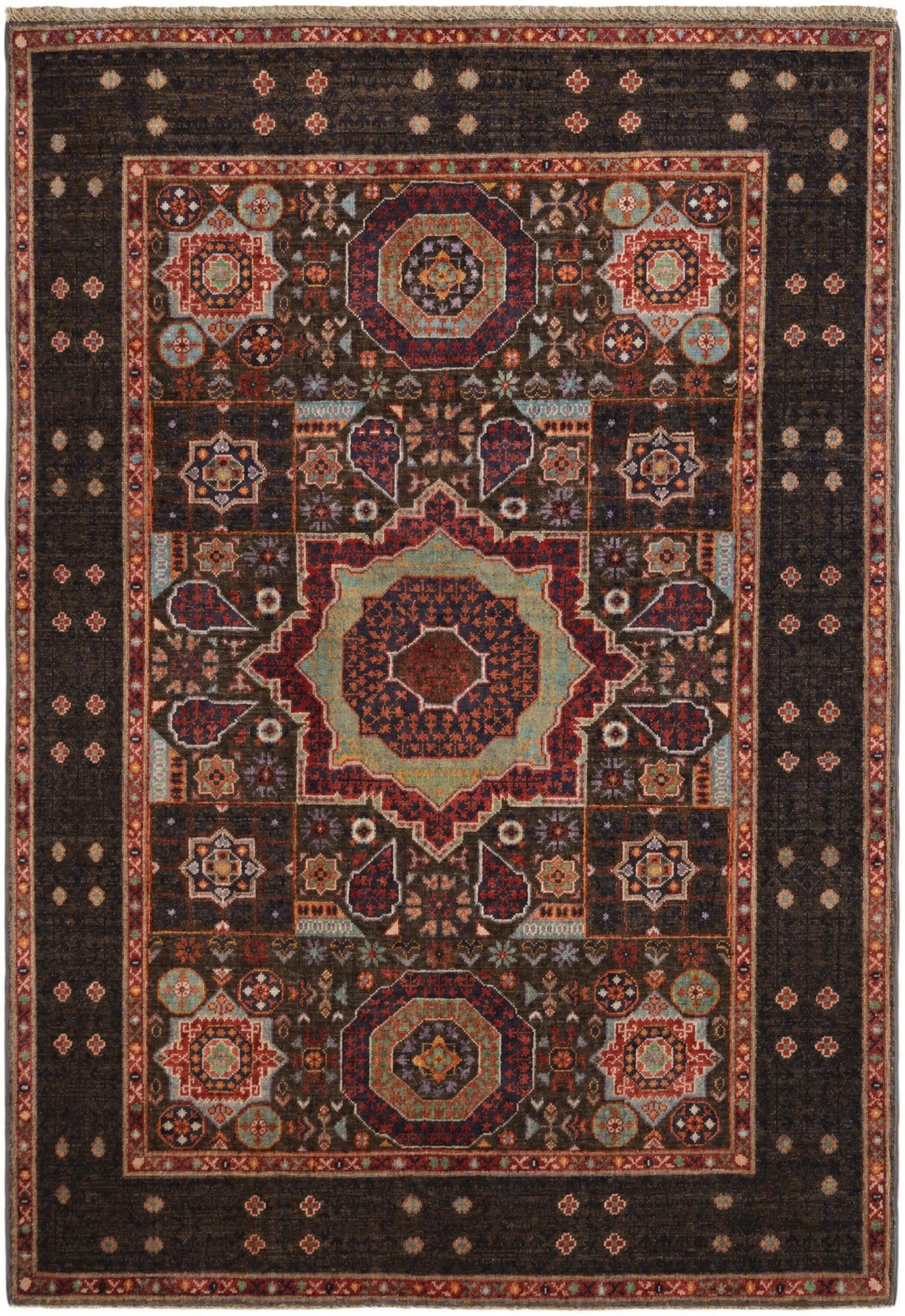 4' 1 x 5' 10 Hand Knotted Mamluk Ziegler Rug