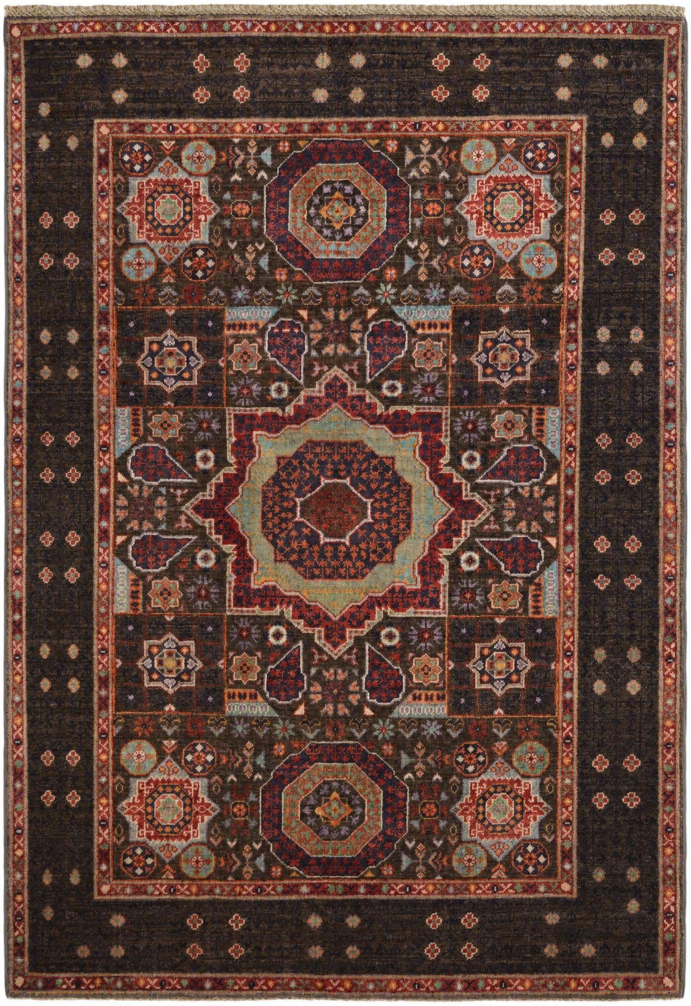 4' 1 x 5' 10 Hand Knotted Mamluk Ziegler Rug