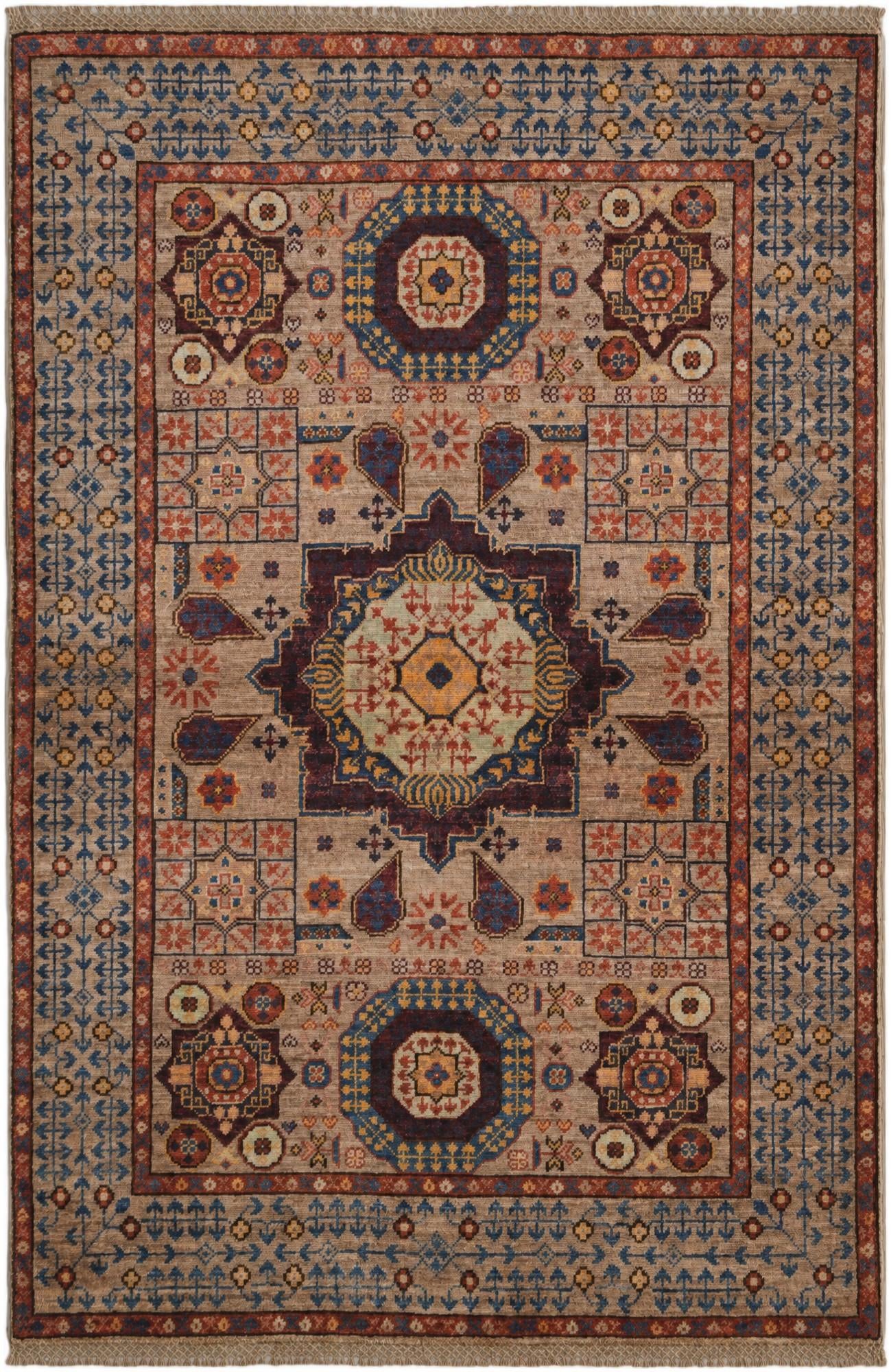 3' 4 x 5' Hand Knotted Mamluk Ziegler Rug