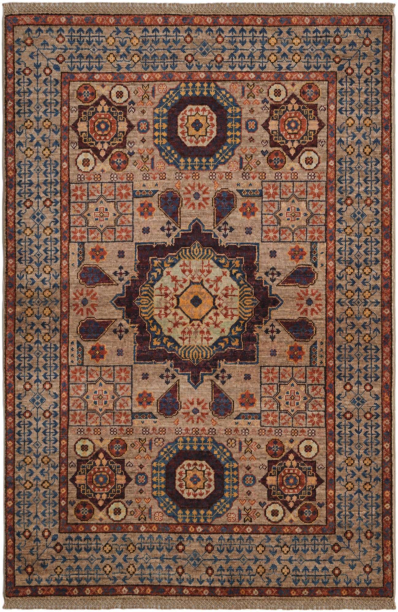 3' 4 x 5' Hand Knotted Mamluk Ziegler Rug