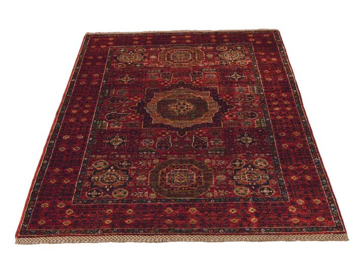 3' 4 x 4' 9 Hand Knotted Mamluk Ziegler Rug