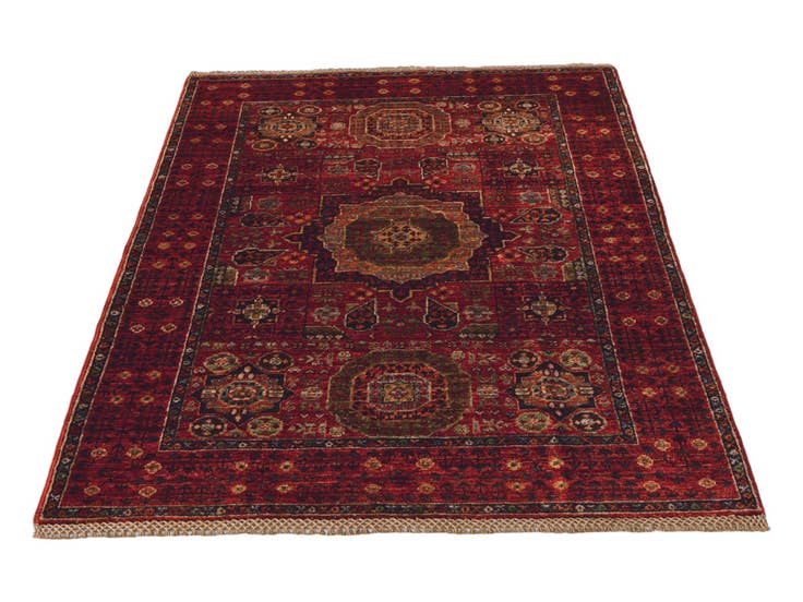 Detail image of 3' 4 x 4' 9 Hand Knotted Mamluk Ziegler Rug