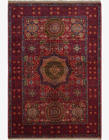 3' 4 x 4' 9 Hand Knotted Mamluk Ziegler Rug