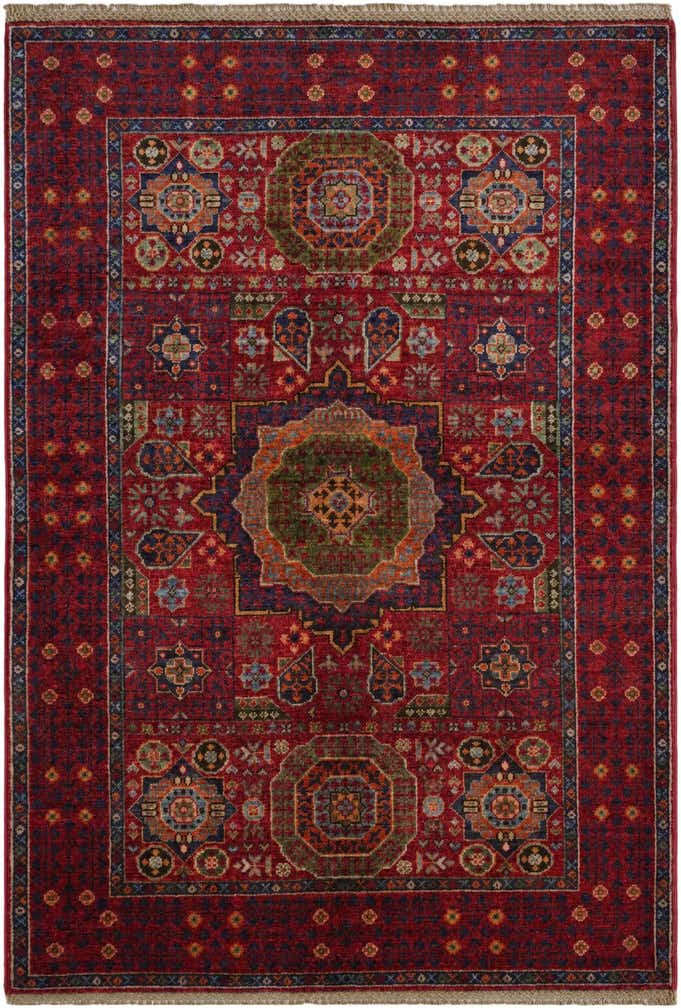 3' 4 x 4' 9 Hand Knotted Mamluk Ziegler Rug