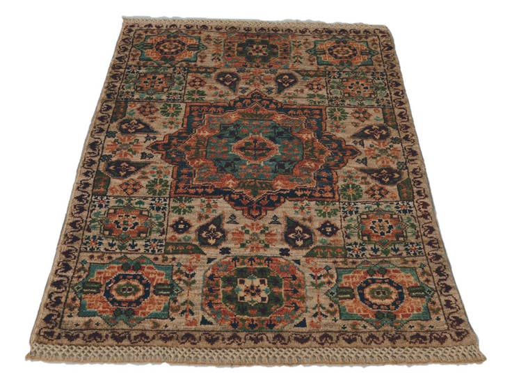 Detail image of 2' x 3' 2 Hand Knotted Mamluk Ziegler Rug