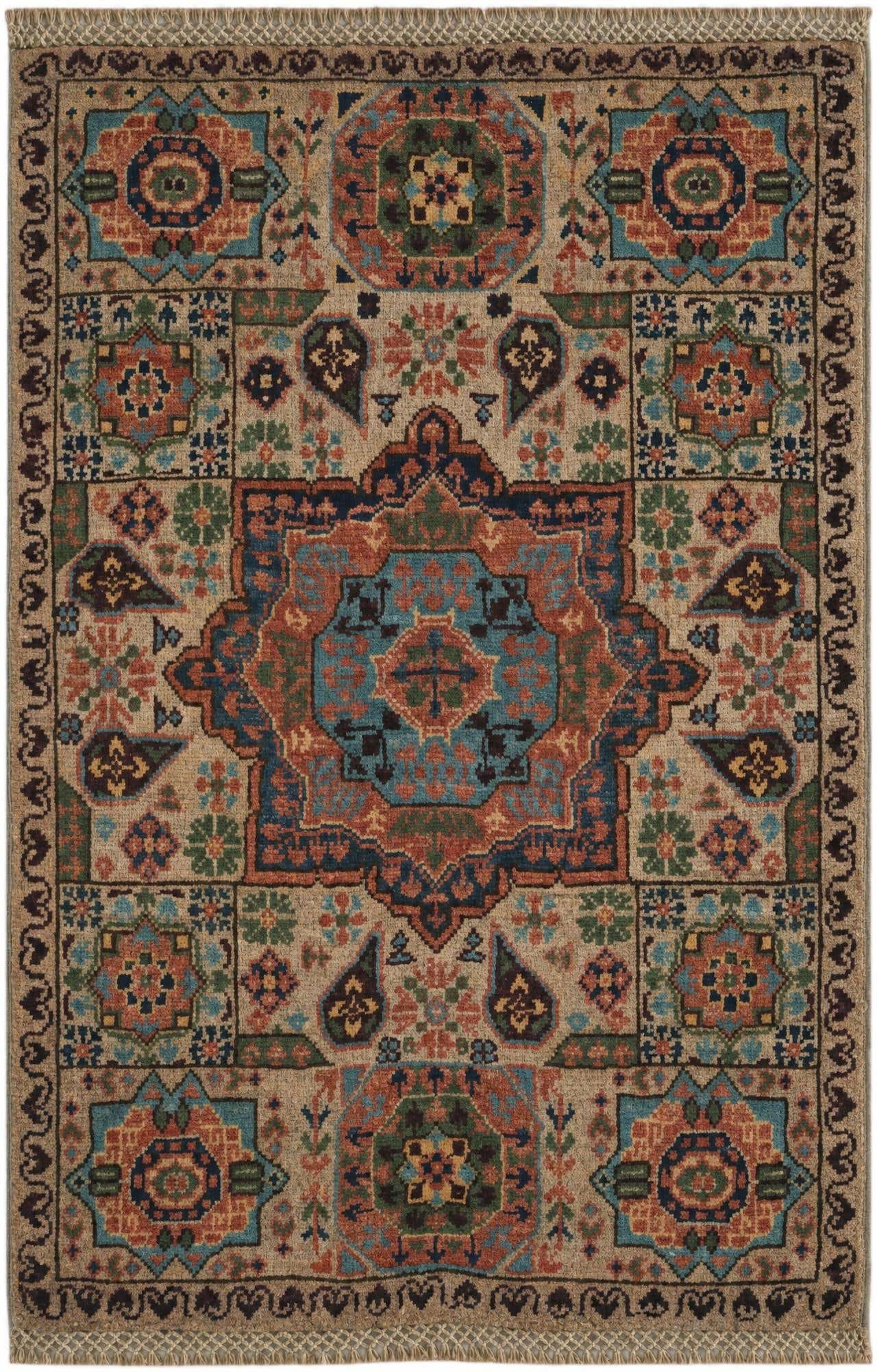 2' x 3' 2 Hand Knotted Mamluk Ziegler Rug