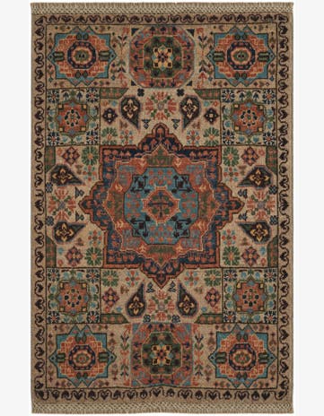 2' x 3' 2 Hand Knotted Mamluk Ziegler Rug