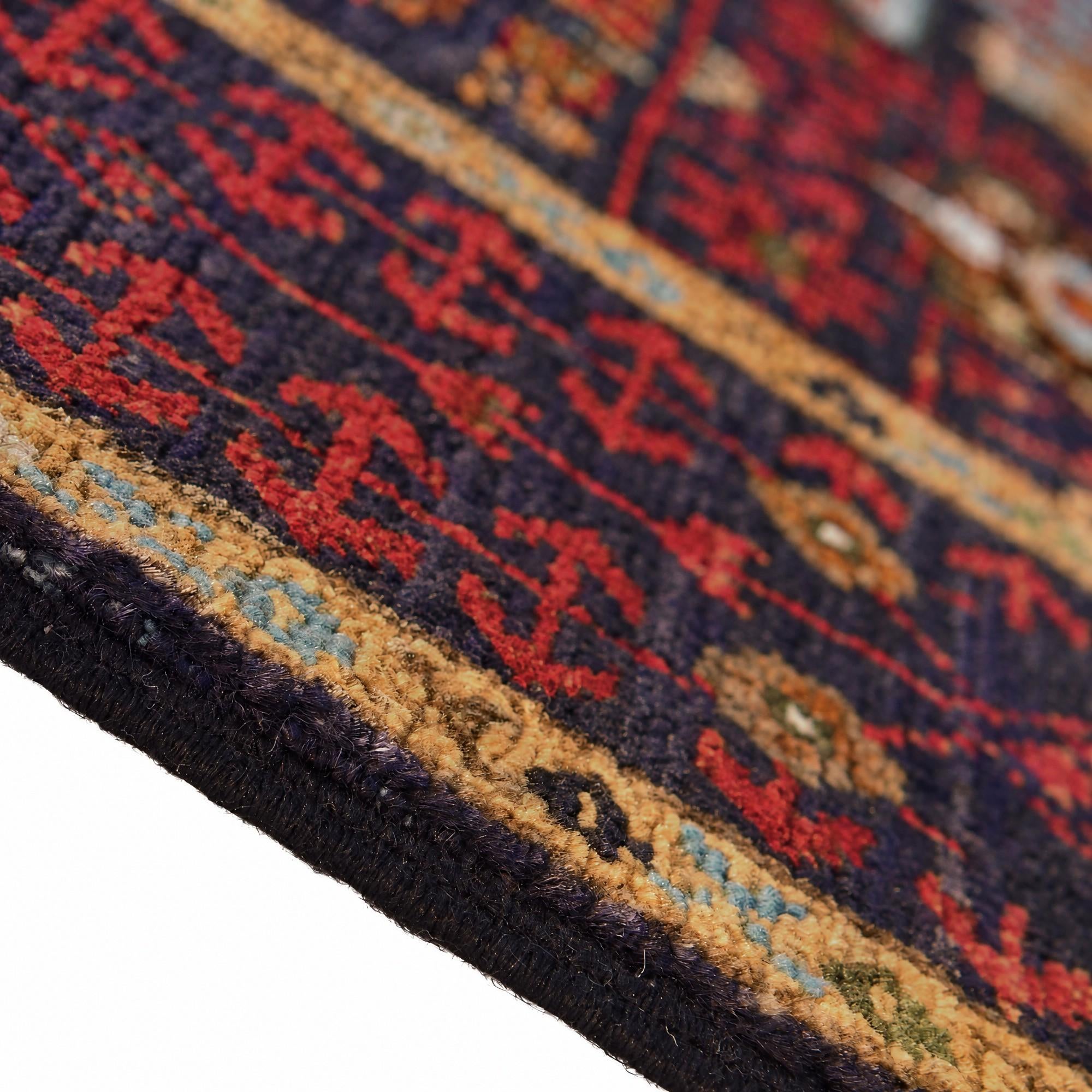 105cm x 145cm Hand Knotted Mamluk Ziegler Rug